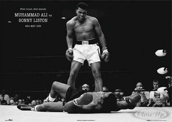 Muhammad Ali XXL Poster - Ali vs. Liston (Querformat und ein Ü-Poster geschenkt! - Bild 1 von 1