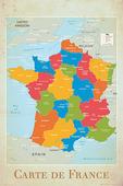 Carte de France Poster Map of France