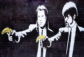 Banksy Poster Jules & Vincent Bananas