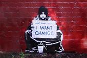 Meek Poster Keep your coins I want change - Banksy Style