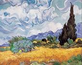 Van Gogh Art Print Wheat Field with Cypresses, 18