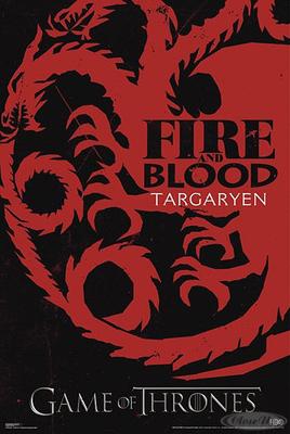Game of Thrones Poster Fire And Blood Targaryen