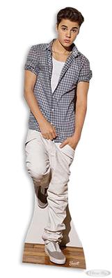 Justin Bieber Pappaufsteller Kariertes Hemd