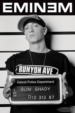 Eminem Poster Verbrecherkartei