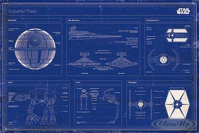 Star Wars Poster Imperial Fleet Blaupause