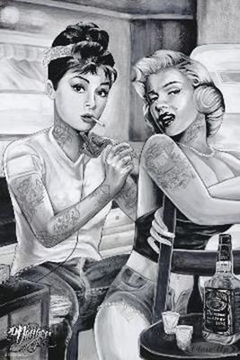 Audrey Hepburn und Marilyn Monroe Poster ´´Tattoo´´