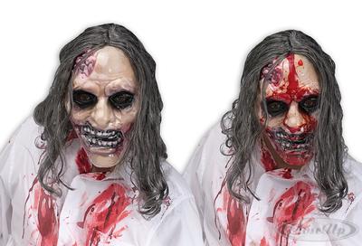 Bleeding Zombie Maske mit Kunsthaaren