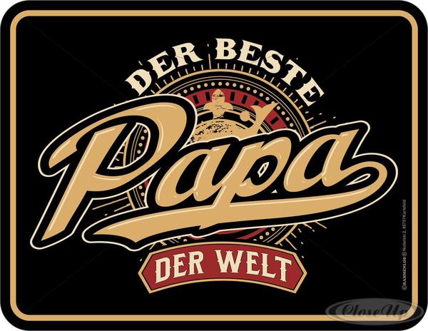 Bester Papa der Welt Blechschild Bester Papa der Welt Blechschild
