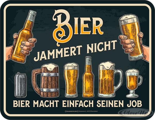 Bier Jammert Nicht Blechschild Bier Jammert Nicht Blechschild