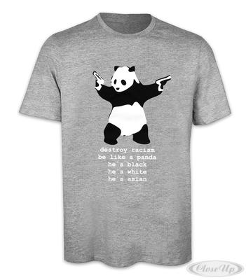 Destroy Racism Panda Shirt Banksy