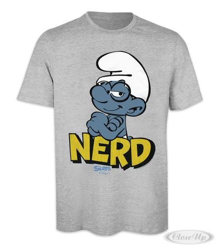 Die Schlümpfe T-Shirt Nerd (Schlaubi) Gr. XL - T-Shirts Die Schlümpfe T-Shirt Nerd (Schlaubi) Gr. XL - T-Shirts