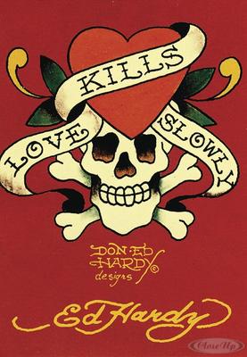 Ed Hardy Postkarte Love Kills Slowly