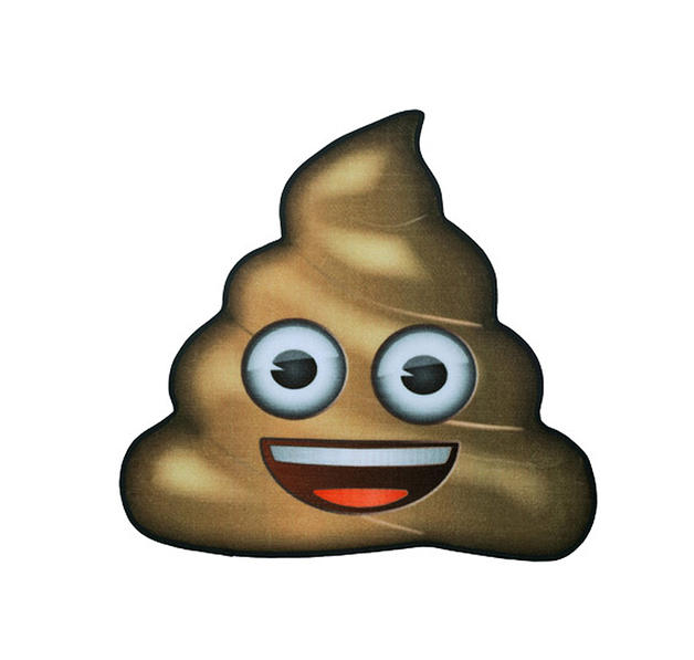 Emoji Teppich Face Shit (Shape), 60×65 cm, in Braun Emoji Teppich Face Shit (Shape), 60×65 cm, in Braun