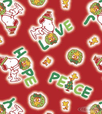 Geschenkpapierset Peanuts Hope Joy Peace Love
