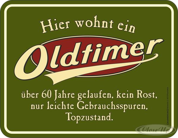 60. Geburtstag: Oldtimer Blechschild 60. Geburtstag: Oldtimer Blechschild