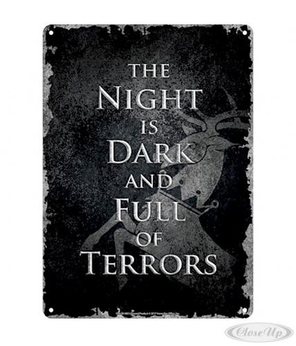 Game of Thrones Blechschild The Night is Dark Game of Thrones Blechschild The Night is Dark