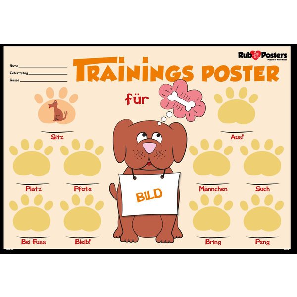 Hundetraining Rubbel-Poster