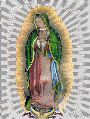 Jungfrau von Guadalupe Aluminium-Reliefdruck (Dufex)