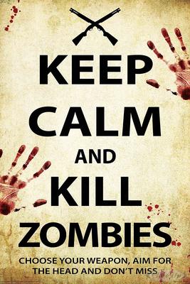 Keep Calm And Kill Zombies Poster