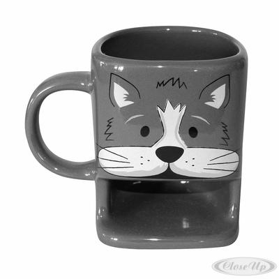 Katzen Tasse mit Keksablage Cookie Cup
