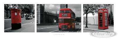 London Poster Red