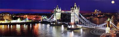 London Poster Tower Bridge River Thames by Moonlight