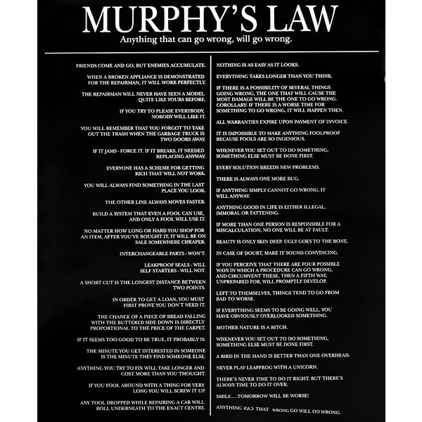 Murphy's Law (Englisch) Poster