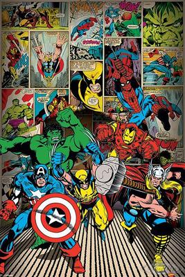 Marvel Poster Here Come The Heroes