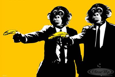 Monkeys Poster Bananas