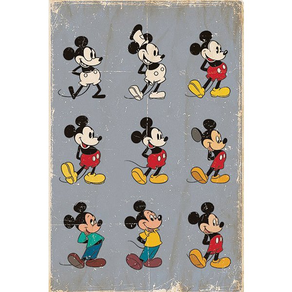 Mickey Mouse Poster Evolution