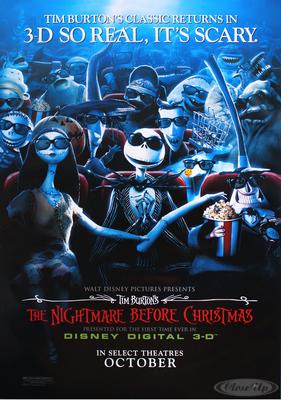 Nightmare before Christmas Poster Disney Digital 3D