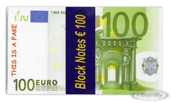 Notizblock 100 Euro - Scherzartikel Notizblock 100 Euro - Scherzartikel