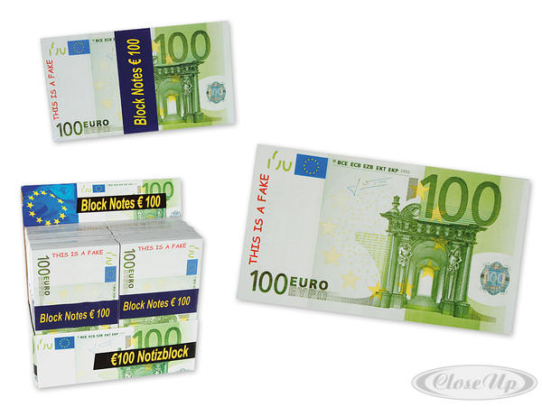 Notizblöcke 100 Euro - Scherzartikel Notizblöcke 100 Euro - Scherzartikel