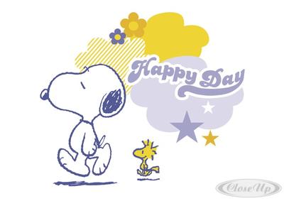 Peanuts Postkarte Happy Day Snoopy & Woodstock