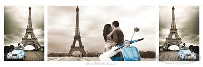 Paris Poster - Eiffelturm Triptyque