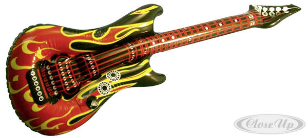 Aufblasbare Rockgitarre Gitarre Flames of Hell - Scherzartikel Aufblasbare Rockgitarre Gitarre Flames of Hell - Scherzartikel