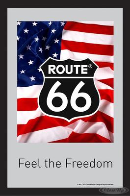 Route 66 Spiegel Flag Feel the Freedom