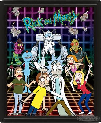 Rick and Morty 3D Poster Characters Grid