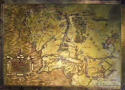 The Hobbit Karte Herr d. Ringe Lord of the Rings Middle Earth