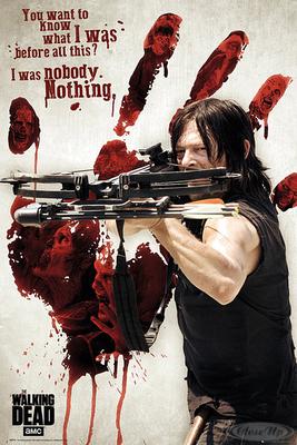 The Walking Dead Poster Bloody Hand Daryl Dixon