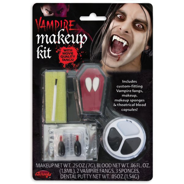 Vampir-Makeup-Kit mit Zähnen,