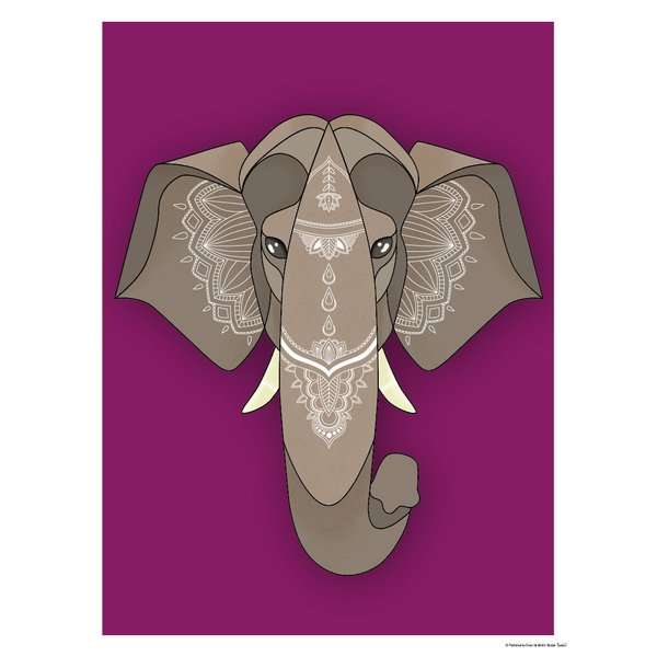 Asiatischer Elefant Kunstdruck