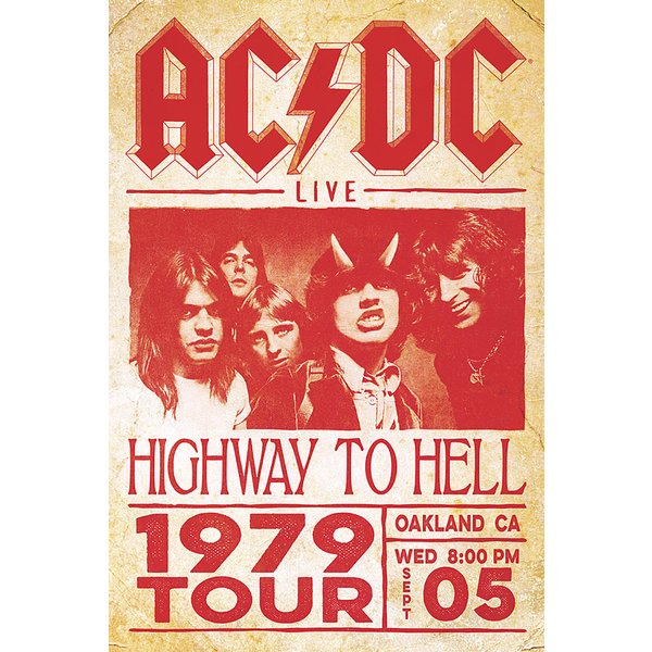 AC/DC Poster Live Highway To