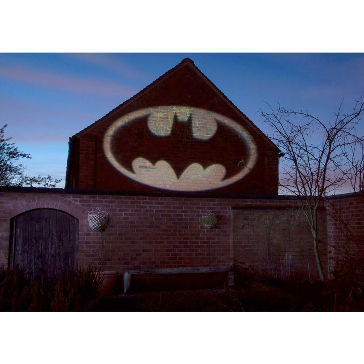 Motoeye LED Autotür Einstiegsbeleuchtung Laser Licht Batman Fledermaus Logo  Schatten Geist 2 Stk. (Schwarz) (Blaue Fledermaus) - Batman Fanartikel