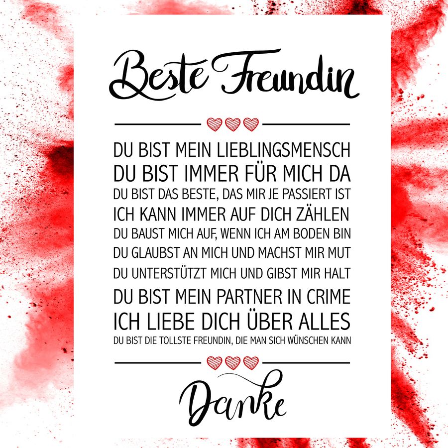 Freundin du text meine beste bist Beste Freundin