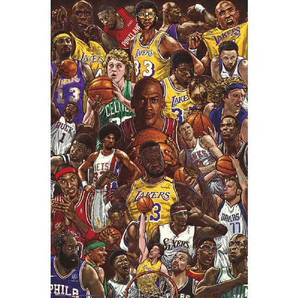 Basketball Superstars Poster