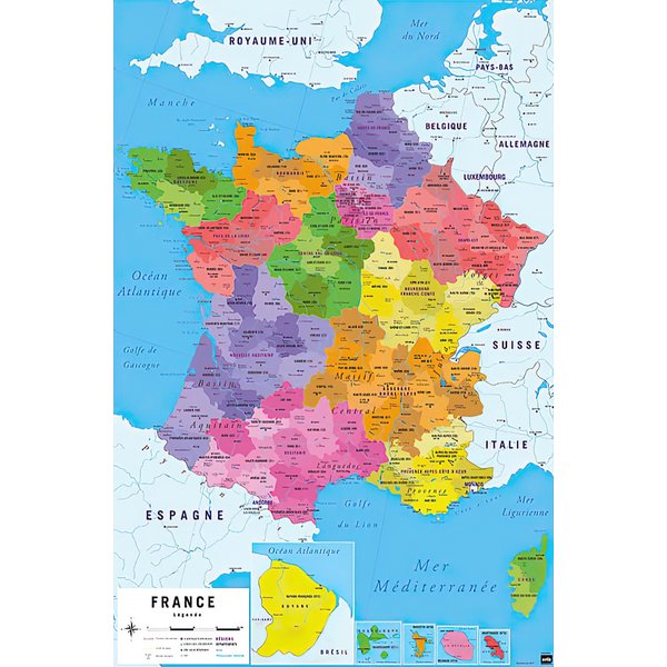 Carte De France 2017 Poster