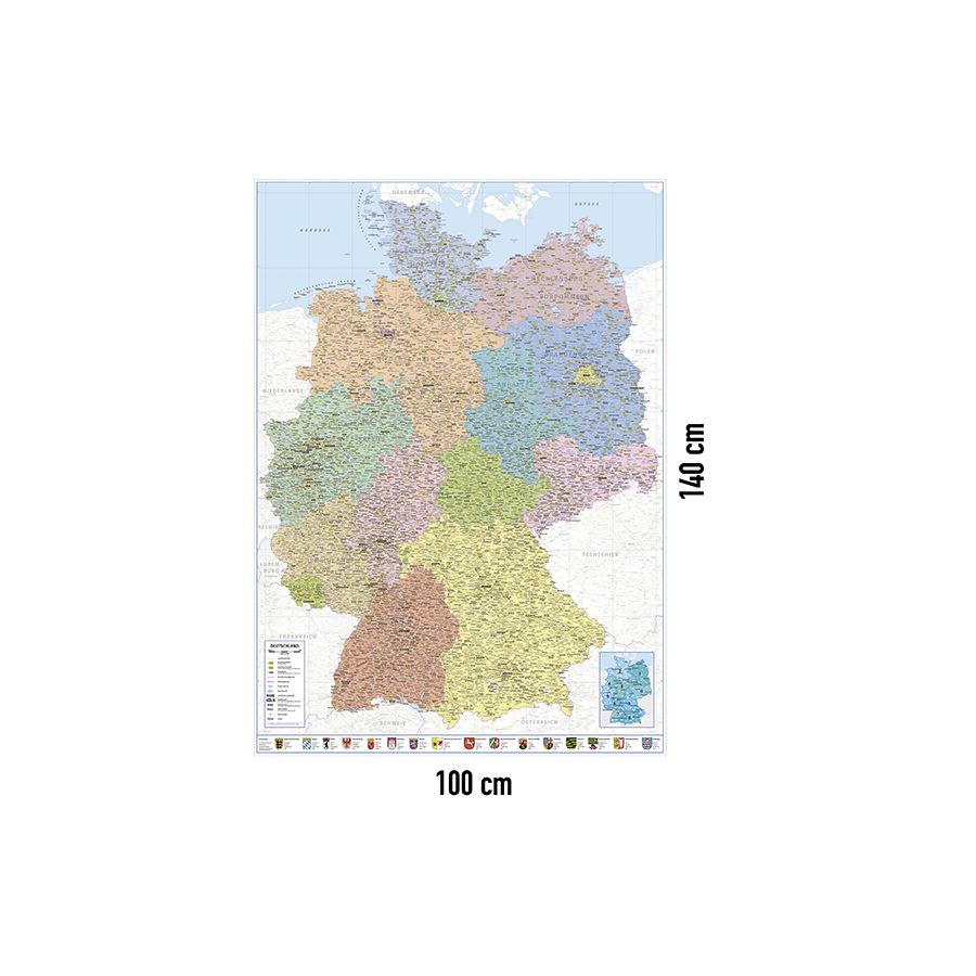 K704 XXXL DIN B0 Deutschlandkarte Landkarte Poster Wandkarte 