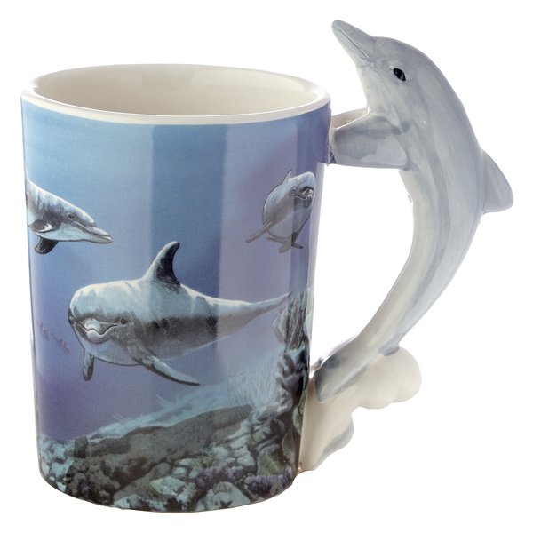 Delfin Tasse mit 3D Henkel