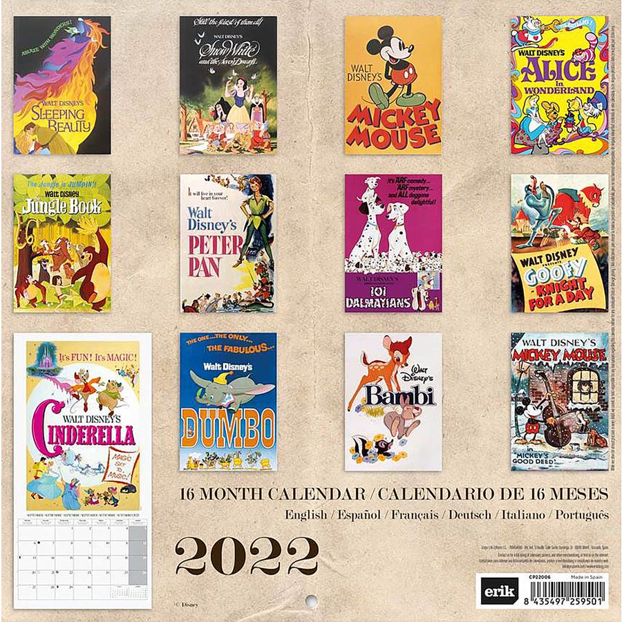 Kino Weihnachten 2022 Disney Disney Kalender 2022 Classic Films Kalender 2022 jetzt im Shop